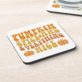 Kürbisgeruch und alles Gute Getränkeuntersetzer (Linke Seite)