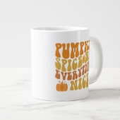 Kürbisgeruch und alles Gute Jumbo-Tasse (Vorderseite Rechts)