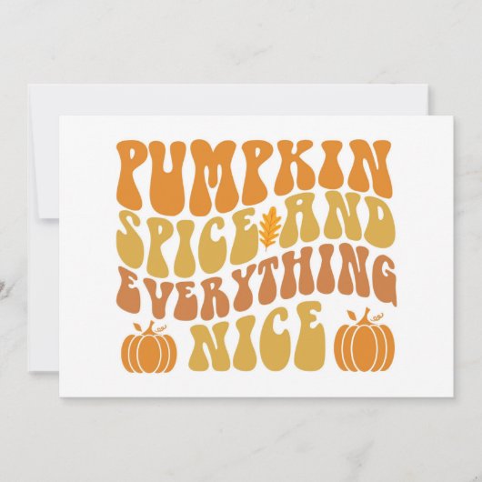 Kürbisgeruch und alles Gute Karte (Vorderseite)