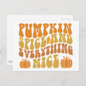 Kürbisgeruch und alles Gute Postkarte (Vorne/Hinten)