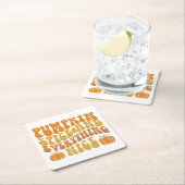 Kürbisgeruch und alles Gute Rechteckiger Pappuntersetzer (Vor Ort)