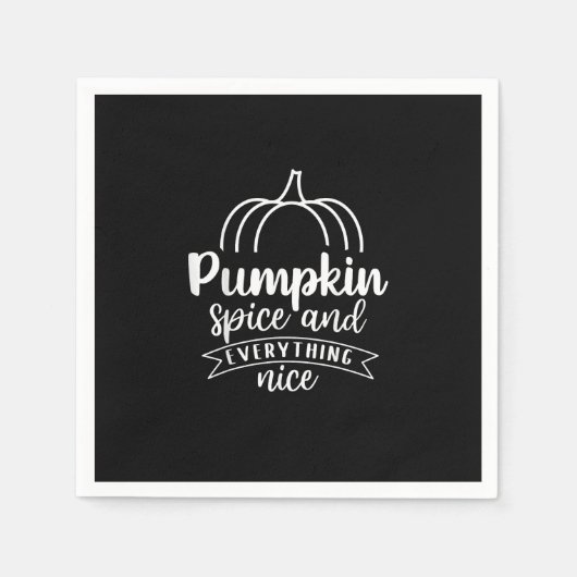 Kürbisgeruch und alles Gute Serviette (Vorderseite)