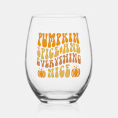 Kürbisgeruch und alles Gute Weinglas Ohne Stiel (Vorderseite)