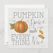 Kürbisgeruch und alles Nizza Feiertagskarte (Vorne/Hinten)