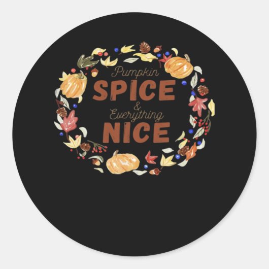 Kürbisgeruch und alles Nötige Runder Aufkleber (Vorderseite)