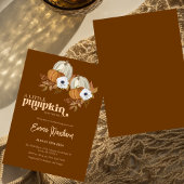 Kürbisgeschlecht enthüllt Blume Babydusche Einladung