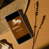 Kürbisgeschlecht enthüllt Blume Babydusche Einladung