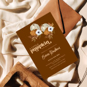 Kürbisgeschlecht enthüllt Blume Babydusche Einladung