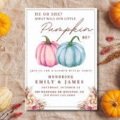 Kürbisgeschlecht offenbart Junge oder Mädchen Er o Einladung