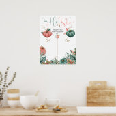 Kürbisgeschlecht offenbart Stimmzeichen Poster (Küche)