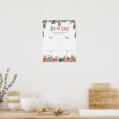 Kürbisgeschlecht offenbart Wählerzeichen-Plakat Poster (Küche)