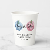 Kürbisgeschlecht Pappbecher (Vorderseite)