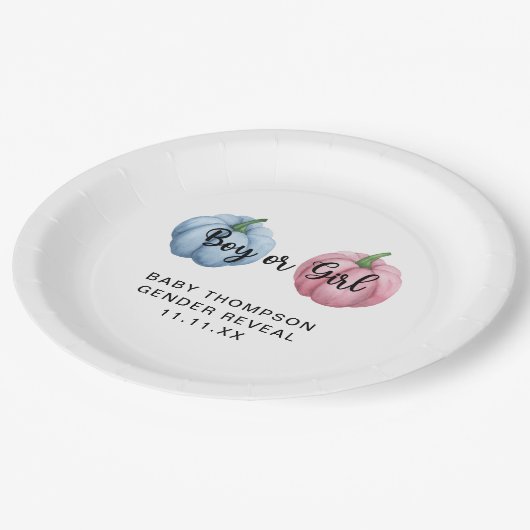 Kürbisgeschlecht Pappteller (Schrägansicht)