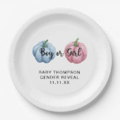 Kürbisgeschlecht Pappteller (Vorderseite)