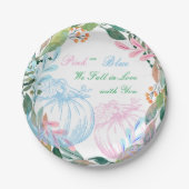 Kürbisgeschlecht-Party Pappteller (Vorderseite)