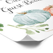 Kürbisgeschlecht Reveal Bitte unterschreiben Sie u Poster (Ecke)