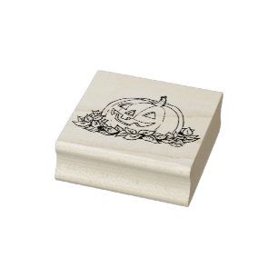 Kürbisgesicht 3 Briefmarke zur Illustration Gummistempel
