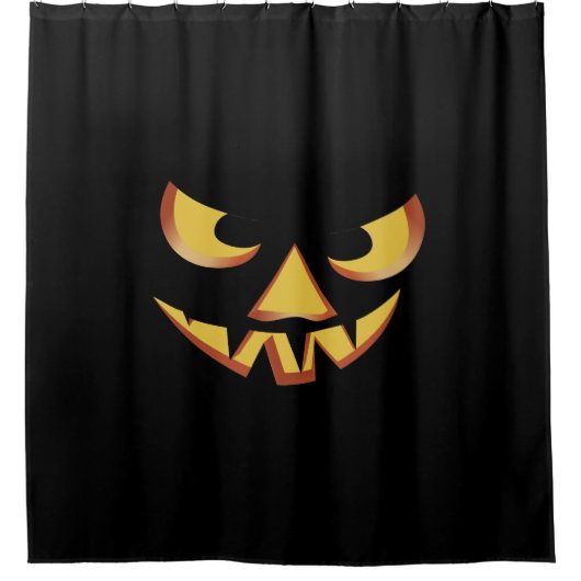 Kürbisgesicht 3 für Helloween Duschvorhang (Vorderseite)