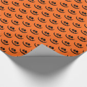 Kürbisgesicht am Papier-Halloween-Kürbisgesicht Geschenkpapier (Ecke)