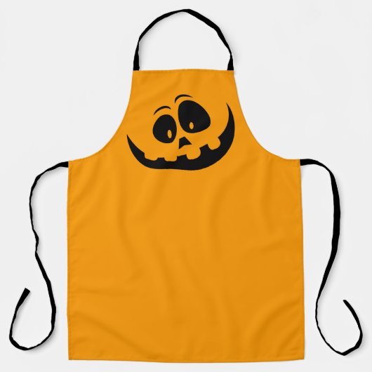 Kürbisgesicht, einfache und elegante Halloween-Sch Schürze (Vorderseite)