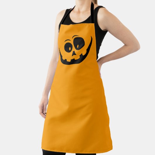 Kürbisgesicht, einfache und elegante Halloween-Sch Schürze (InSitu)