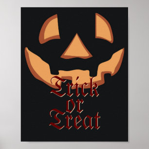 Kürbisgesicht für Halloween Poster