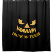 Kürbisgesicht für Helloween Duschvorhang (Vorderseite)