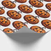 Kürbisgesicht Geschenkpapier (Ecke)
