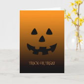 Kürbisgesicht-Grußkarte Orange Karte (Gelbe Blume)