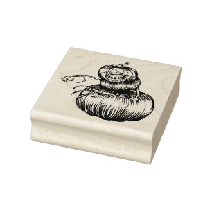 Kürbisgesicht Gummistempel