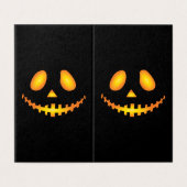 Kürbisgesicht Halloween Kürbislaterne Spooky (Außenseite Aufgefaltet)
