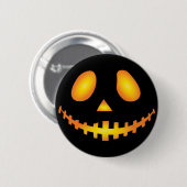 Kürbisgesicht Halloween Kürbislaterne Spooky Button (Vorne & Hinten)