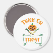 Kürbisgesicht Halloween oder Kreuzknochen probiere Magnet (Vorderseite/Rückseite)