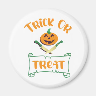 Kürbisgesicht Halloween oder Kreuzknochen probiere Magnet