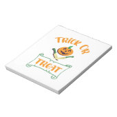 Kürbisgesicht Halloween oder Kreuzknochen probiere Notizblock (Rotiert)