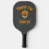 Kürbisgesicht Halloween oder Kreuzknochen probiere Pickleball Schläger (Rückseite)