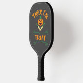 Kürbisgesicht Halloween oder Kreuzknochen probiere Pickleball Schläger (Links)
