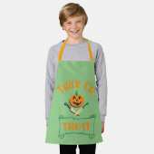 Kürbisgesicht Halloween oder Kreuzknochen probiere Schürze (Getragen)