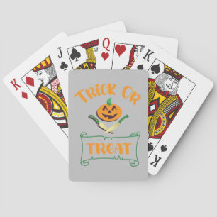 Kürbisgesicht Halloween oder Kreuzknochen probiere Spielkarten