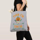 Kürbisgesicht Halloween oder Kreuzknochen probiere Tasche (Von Nahem)
