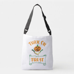 Kürbisgesicht Halloween oder Kreuzknochen probiere Tragetaschen Mit Langen Trägern