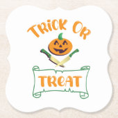 Kürbisgesicht Halloween oder Kreuzknochen probiere Untersetzer (Vorderseite)