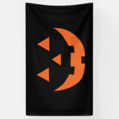 Kürbisgesicht Halloween-Orange-Kürbislaterne Banner (Vertikal)