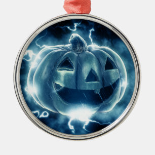 Kürbisgesicht im Regen Ornament Aus Metall