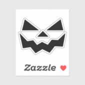 Kürbisgesicht Jack-o-Lantern Aufkleber (Blatt)