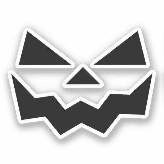 Kürbisgesicht Jack-o-Lantern Aufkleber (Vorderseite)