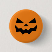Kürbisgesicht Jack-o-Lantern Button (Vorderseite)