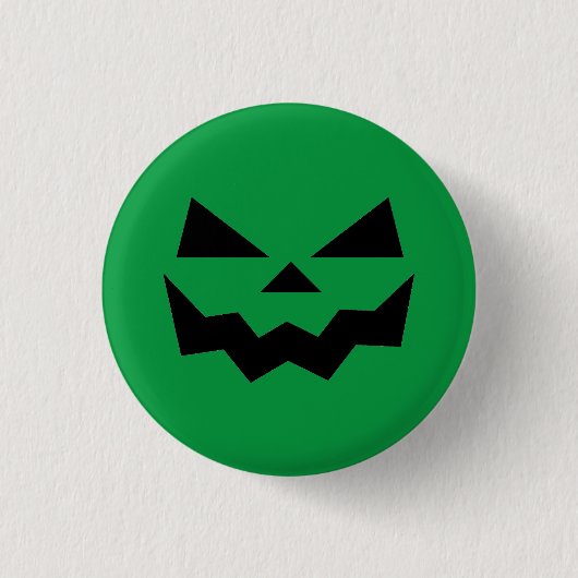 Kürbisgesicht Jack-o-Lantern Button (Vorderseite)