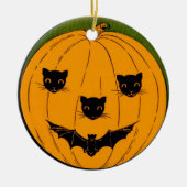 Kürbisgesicht Keramikornament (Vorne)