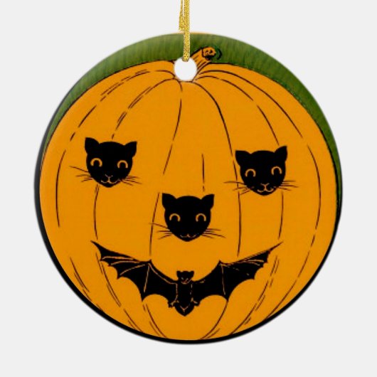 Kürbisgesicht Keramikornament (Hinten)